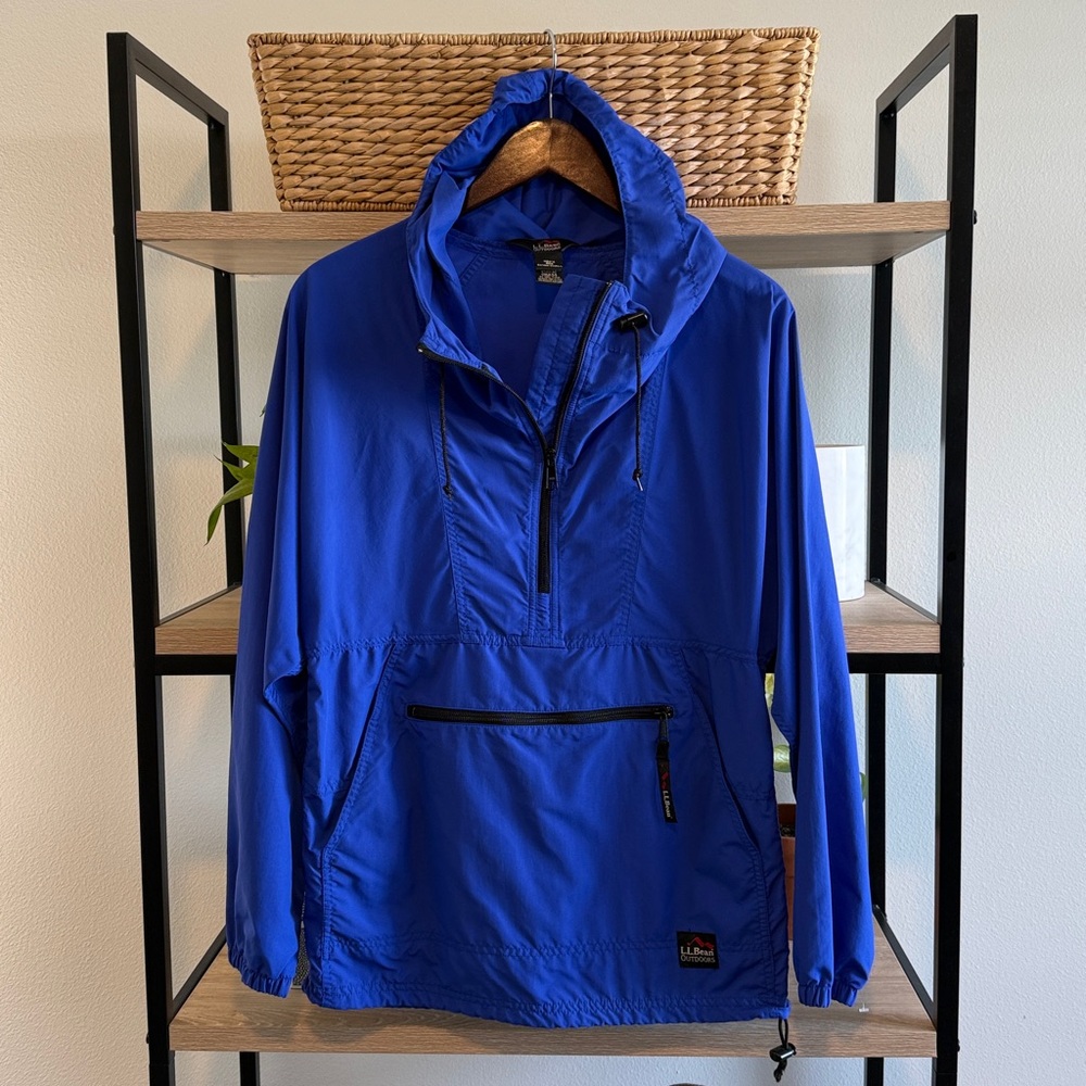 L.L. Bean Nylon Lightweight Spring Running Jacket Windbreaker w/Hood, Pockets XS